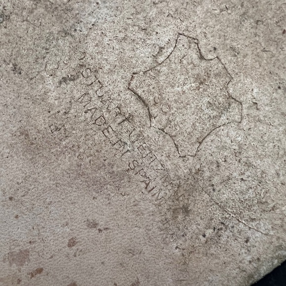 Stuart Weitzman Black Suede Genuine Leather Mules Loafers block heels 8.5 - Picture 10 of 10